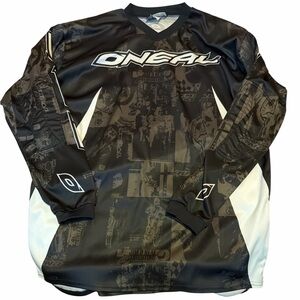Vintage O'Neal Motocross Element Series Long Sleeve Jersey Men's small black